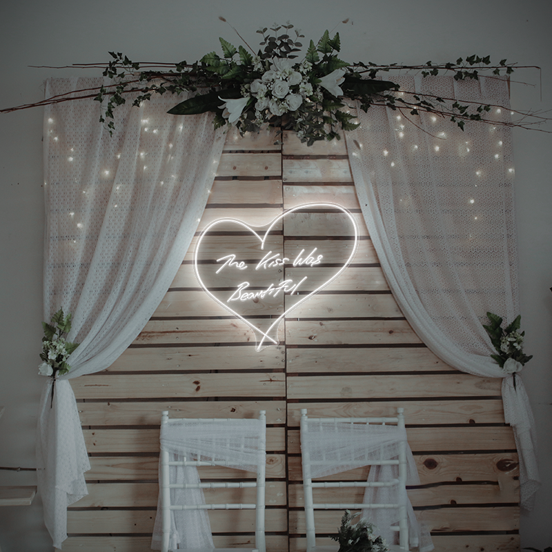 This kiss is beautiful Wedding Neon sign