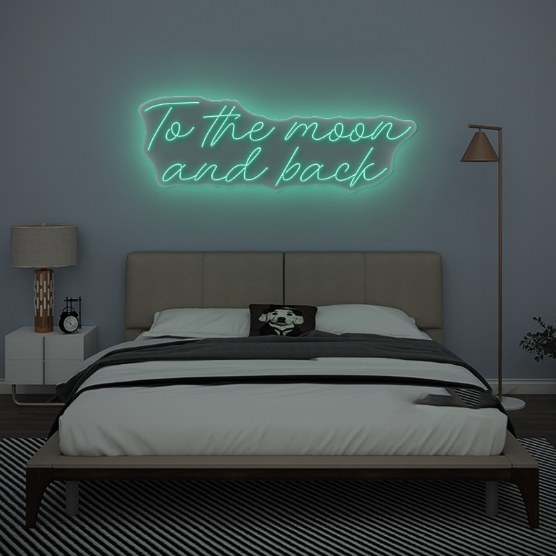 To the moon and back Neon sign