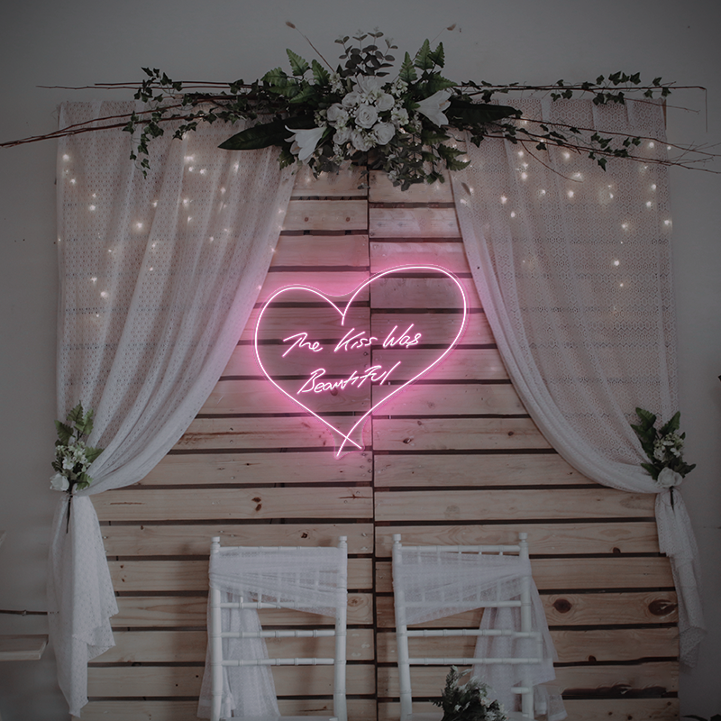 This kiss is beautiful Wedding Neon sign