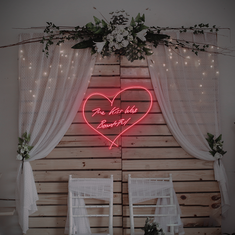 This kiss is beautiful Wedding Neon sign