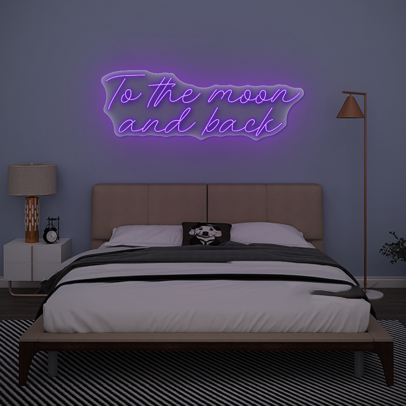 To the moon and back Neon sign