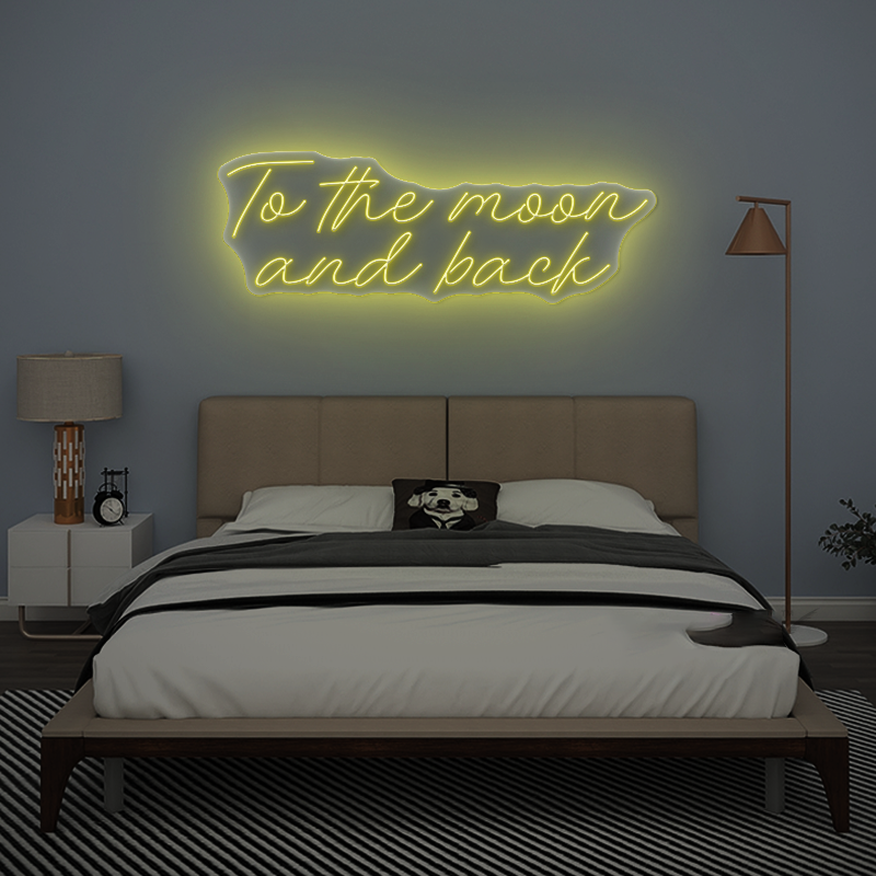 To the moon and back Neon sign